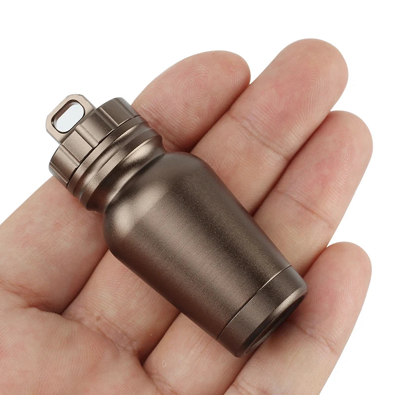 Aluminum Alloy Waterproof Canister Seal Bottle Outdoor Camping EDC Tool Waterproof Bottle