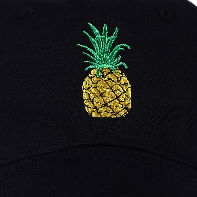 TUNICA Pineapple Embroidery Baseball Cap Cotton 100% Hipster Hat Fruit Pineapple Dad Hat Hip Hop Cotton Snapback Cap hats