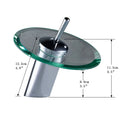 Free Shipping Glass Spout Waterfall Basin Faucet Single Lever Bathroom Vanity Sink Mixers with Hot and Cold Water Deck Mounted