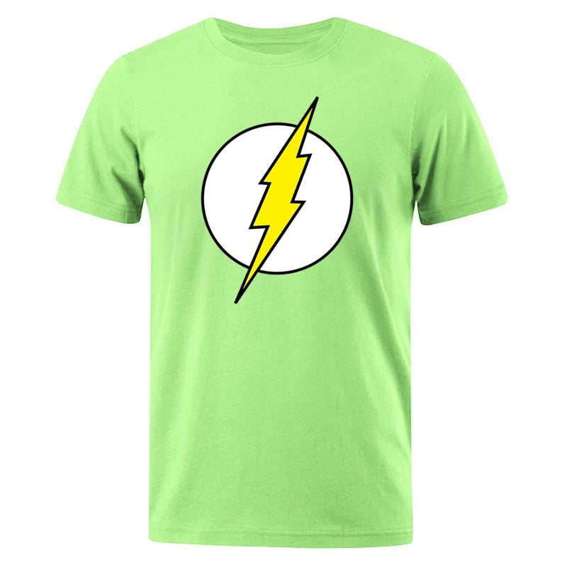 The BIG BANG Theory T-SHIRT The lightning Print Men T Shirts Hot Sale Casual Tee Shirt Cotton Clothing Plus Size 3XL