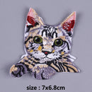 Pulaqi Diy Pocket Cat Patches Applique Embroidery Sew On Iron-on Parche Ropa Jeans Stripes T-shirt Stickers Cute Animal Patch H