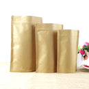 50PCS Stand up Kraft Paper+Foil Inlay Ziplock Storage Bag High Barrier Powder Nuts Coffee Tea Spice Candy Heat Sealing Pouches
