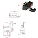 10Pcs Micro Limit Switch Mouse Button Tact Switch Without Handle/ With Handle/ With Handle Roller Micro switch 1A 125V AC 3Pins