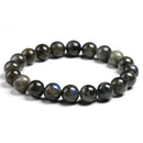 Natural Dark Grey Labradorite Stone bracelet Men Natural Stone Bracelets DIY Handmade Fine Jewelry for Woman Lover's Gift