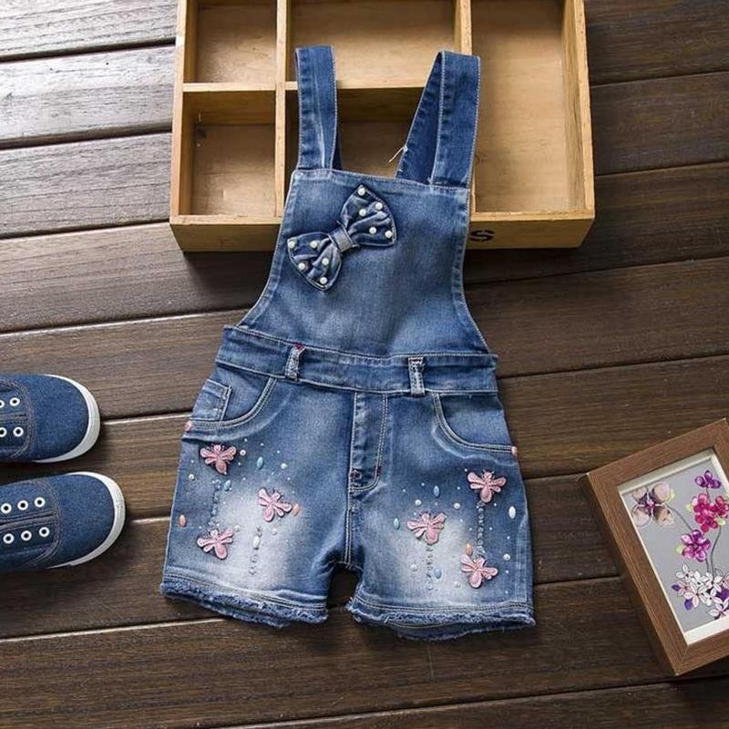 Jardineira Infantil Menino New Girls Jeans Overalls Summer Children&