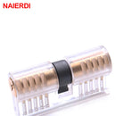 NAIERDI Transparent Locksmith Locks Cutaway Training Skill Professional Visible Practice Padlock Copper Lock Pick Tools Hardware