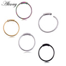 Alisouy 1PC 22g 6/8/10mm Steel Hinged Clicker circle ring Piercing Nose Ring Hoop Lip Ear Ring Body Jewelry Piercing Clip Gift