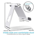 Tablet Stand Adjustable,Aluminum Desktop Stand Holder Dock Compatible 4-13 inch Tablet for iPad 9.7,10.5,12.9,Kindle,Nexus