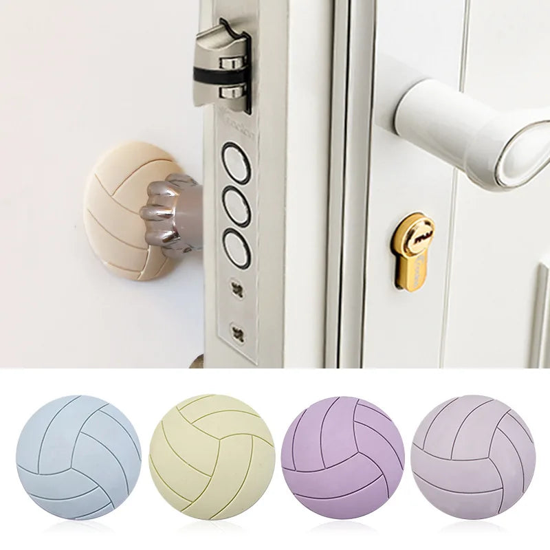 1PCS Door Stick Golf Volleyball Basketball Styling Rubber Fender Handle Door Lock Protective Pad Protection 3d Wall Stickers