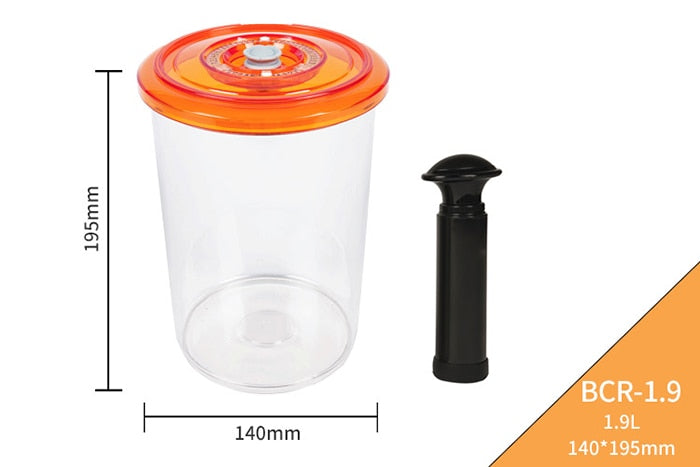 LAIMENG Vacuum Container Plastic Food Storage Container With Lid Damp Proof Large Capacity Kitchen Box for Vacuum Sealer S250