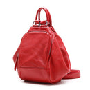AODUX Damen Rucksack aus Vollnarben-Echtleder, weiß, blau, rot, gelb, Rucksäcke aus Rindsleder der ersten Schicht