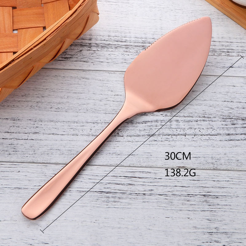 Stainless Steel Cake Shovel Serving Knife and Cake Fork Set Baking Tool for Pie Pizza Server Kitchenware Baking &amp; Pastry Spatula