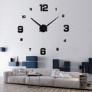 Neue Echtmetall 3D DIY Acryl Spiegel Wanduhr Uhren Hauptdekoration Moderne Nadel Quarz Aufkleber