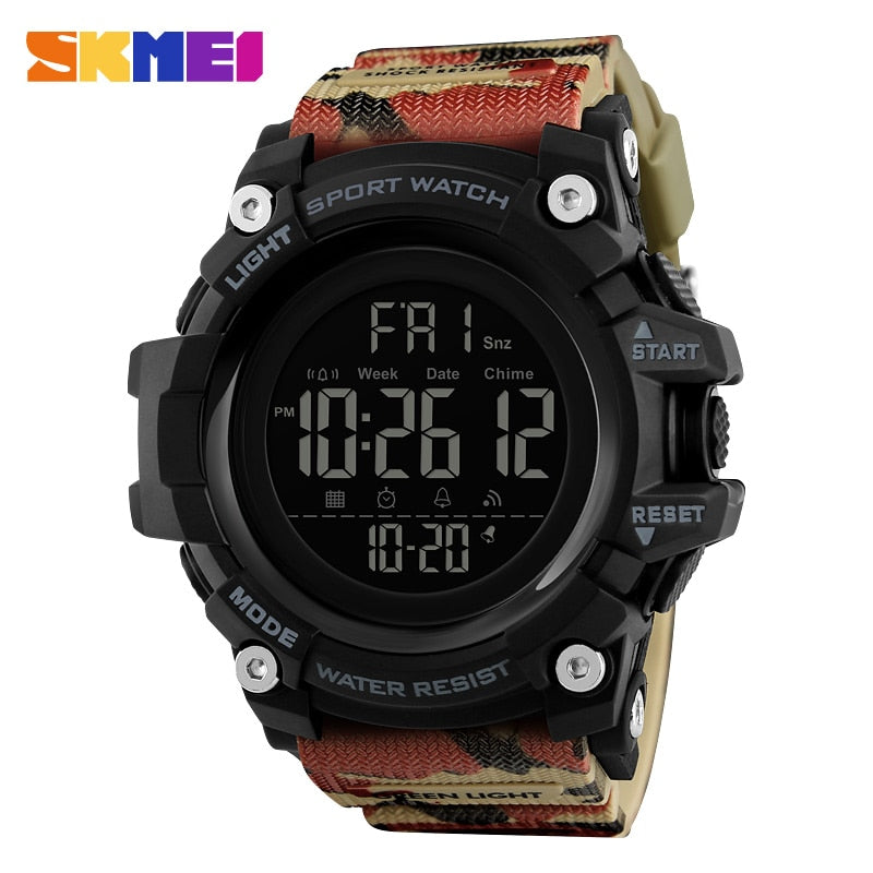 SKMEI Countdown Stopwatch Sport Watch Mens Watches Top Brand Luxury Men Wrist Watch Waterproof LED Electronic Digital Male Watch