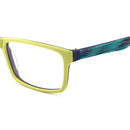 Gmei Optical T9051 Acetate Full-Rim Rectangle Green Front Frame Eyeglasses for Women and Men Spectacles Eyewear