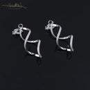 4 Color Geometry Irregular Metal Wave Pattern Glitter Clip on Earrings No Pierced for Women Minimalism Ear Clips Fashion Jewelry