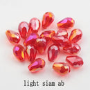 60/70PCS 8/10mm Crystal Tear Drop Shape Beads for Jewelry Making Waterdrop AB Glass Beads Loose Jewellery Beads DIY Bracelets