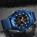NAVIFORCE Men's Watches Top Brand Luxury Sports Watch For Men Quartz LED Digital Dual Clock Male Full Steel Military Wrist Watch