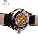Forsining Golden Gear Movement Retro Royal Classic Fashion Mens Mechanical Wrist Watches Top Brand Luxury Male Clock Relogio