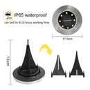 Solar Powered Ground Lights 8 leds Buried Security Lighting Outdoor Garden Waterproof Lamp For Yard Deck Floor Decoration