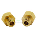 MK8 M6 Large Caliber Copper Nozzle brass nozzle 1.0mm 1.5mm 2.0mm Larger Diameter For 1.75mm 3mm Filament 3D Printer Accessories