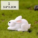 1 Pcs 12 Style Cute Rabbit Easter Miniature Hare Animal Figurine Resin Craft Mini Bunny Ornament Fairy Garden Supplies