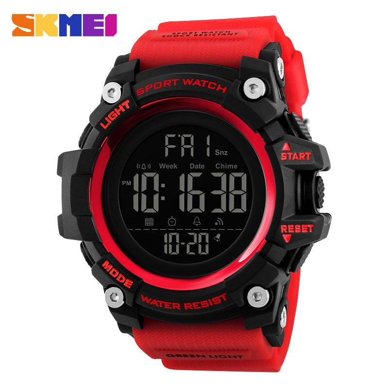 SKMEI Countdown Stopwatch Sport Watch Mens Watches Top Brand Luxury Men Wrist Watch Waterproof LED Electronic Digital Male Watch