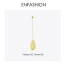 Enfashion Years Drop Earrings Statement Gold Color Long Dangle Earings For Women Fashion Jewelry Pendientes Mujer Moda  ED181087