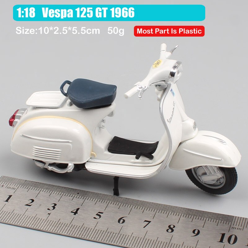 1:18 scale Piaggio Vespa Scooter 98 PK 125 GTR P150X 300 MP5 Primavera GTS motorcycle moto bike diecast vehicles toys model kids