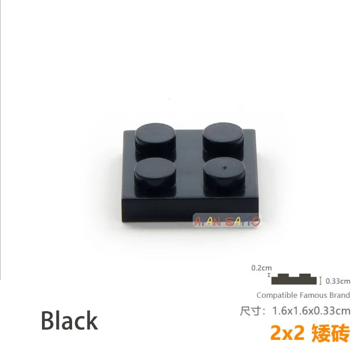 30pcs/lot DIY Blocks Building Bricks Thin 2X2 Educational Assemblage Construction Toys for Children Size Compatible With 3022