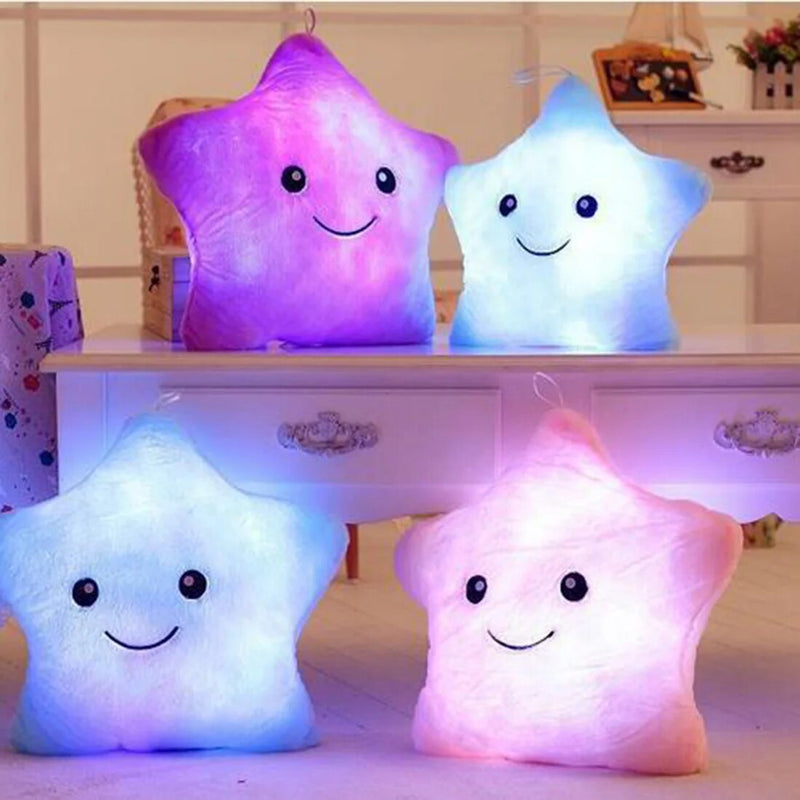 2018  Colorful Body Pillow Star Glow LED Luminous Light Pillow Cushion Soft Relax Gift