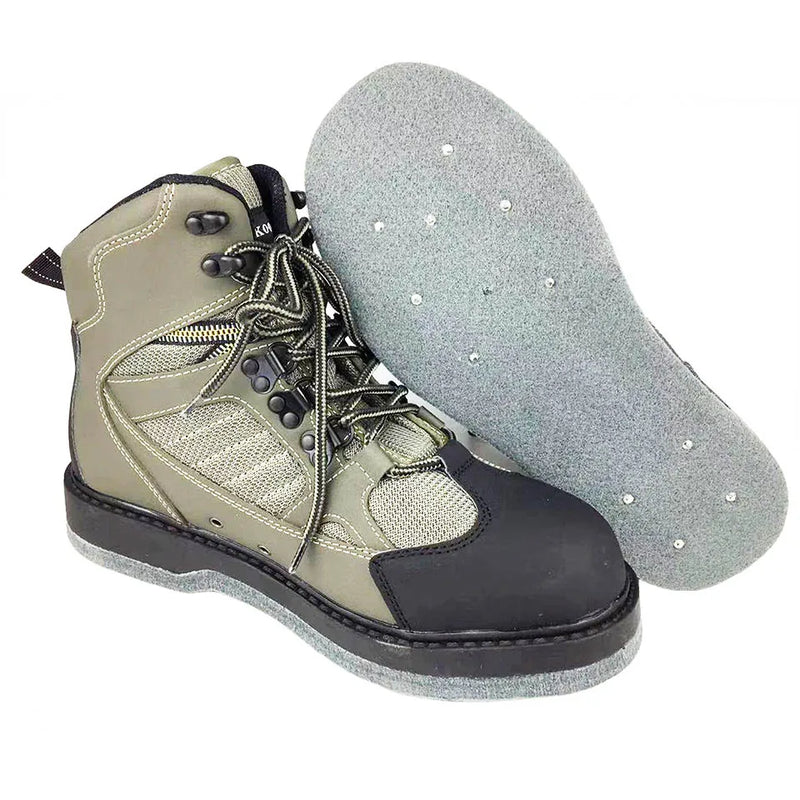 Fly Fishing Shoes Felt Sole Wading Waders With Nails Aqua Upstream Hunting Sneakers Boot Breathable Rock Sport No-slip For Pants