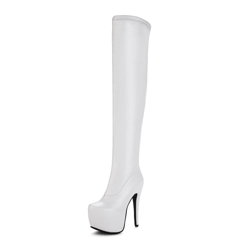 DoraTasia 2022 Plus Size 33-48 brand fashion platform over the knee boots women sexy super high heels shoes woman party boots