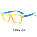 Ralferty Kids Square Glasses Anti-blue Blocking Computer Eyewear Frame Child Boy Girl TR90 Flexible Eyeglasses Frames A008