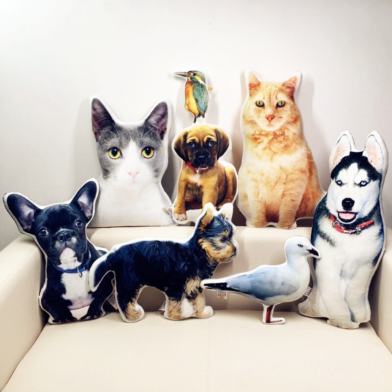 New Hot Photo customization DIY cushions Creative gift dogs pillow Plush Toys Dolls Stuffed Animal cushion Sofa Car Decorative