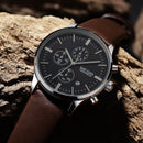 MEGIR Luxury Casual Men Watches Leather Strap Quartz Chronograph Top Brand Watch Military Sport Men relogio feminino Waterproof