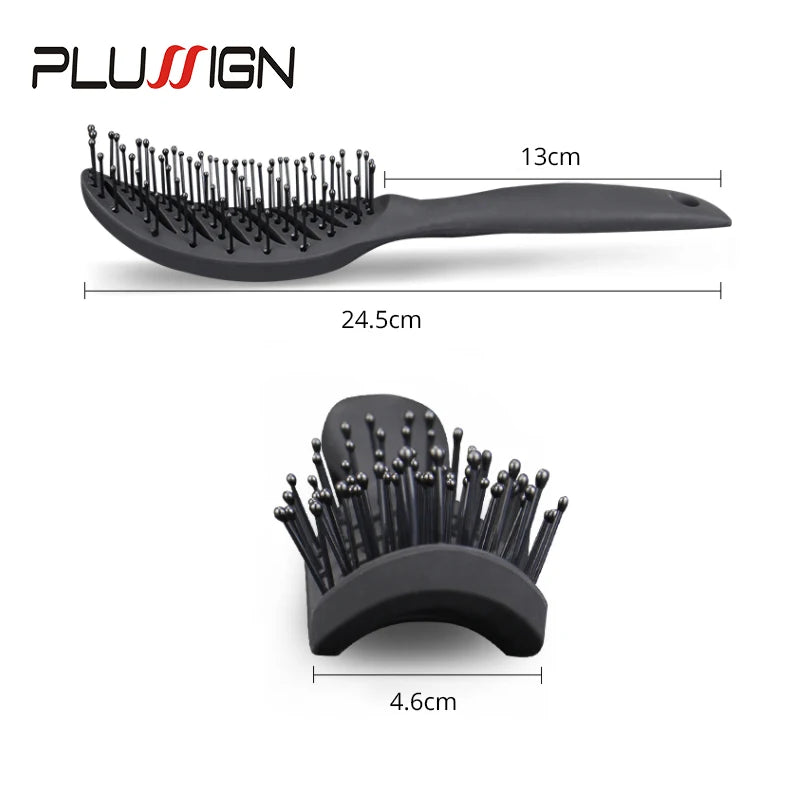 Plussign New Hair Brushes Curved Vented Styling Hair Brush, Detangling Thick Hair Massage Blow Drying Brush, Massage Hair Comb