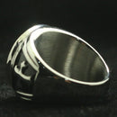Saint Benedict of Nursia CSPB CSSML NDSMD Men 316L Stainless Steel Christianity Catholic Church Jesus Exorcism Cross Ring Gift