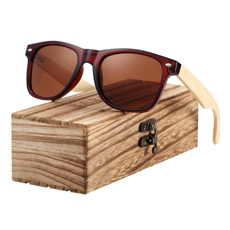 BARCUR Wood Sunglasses Spring Hinge Handmade Bamboo Sunglasses Men Wooden Sun glasses Women Polarized Oculos de sol masculino