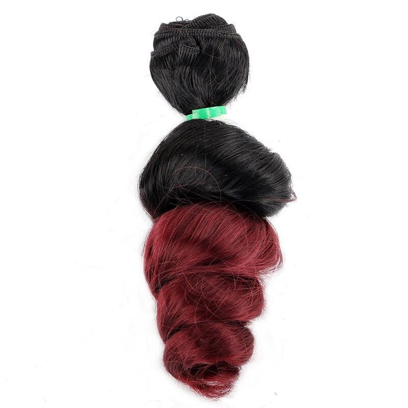 FSR Brown pink grey Color 70 G/pcs Loose wave Hair weave synthetic Hair Bundles for Black Women