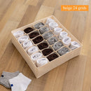 Dormitory closet organizer for socks home separated underwear storage box 7 grids bra organizer foldable drawer organizer