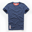New Solid T-Shirt Mens Short Sleeve T-shirt Cotton Multi Pure Color Fancy Yarns Washing Tee Shirt for male V7S1T001
