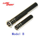 LureSport 5 sets Brass Ferrules Chrome Plated Rod connecting tube Fishing Rod Building Component Repair Pole DIY Accessory
