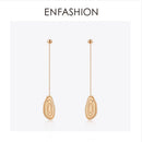 Enfashion Years Drop Earrings Statement Gold Color Long Dangle Earings For Women Fashion Jewelry Pendientes Mujer Moda  ED181087