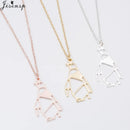 Jisensp Necklace 2026 Lucky Origami Penguin Necklace for Women Lovely Vivid Animal Penguin Pendant Necklace Trendy Jewelry