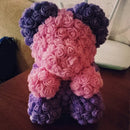 Bärenförmiger Modellier-Bär aus weißem 3D-Polystyrolschaum, Mini-PE-Schaumrosenblume für DIY-Bastelarbeiten, Geschenke, Valentinstags-Partybedarf