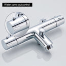 ROVATE Bathtub Shower Faucet Wall Mounted, Dual Handle Auto Thermostat Control Bath Mixer Tap for Bathroom