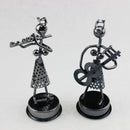8 Stück Kunst Home Dekoration Handwerk 8 Frauen Band Metall Handwerk Ornamente für Musikliebhaber Heim Möbel leere Raum Dekoration
