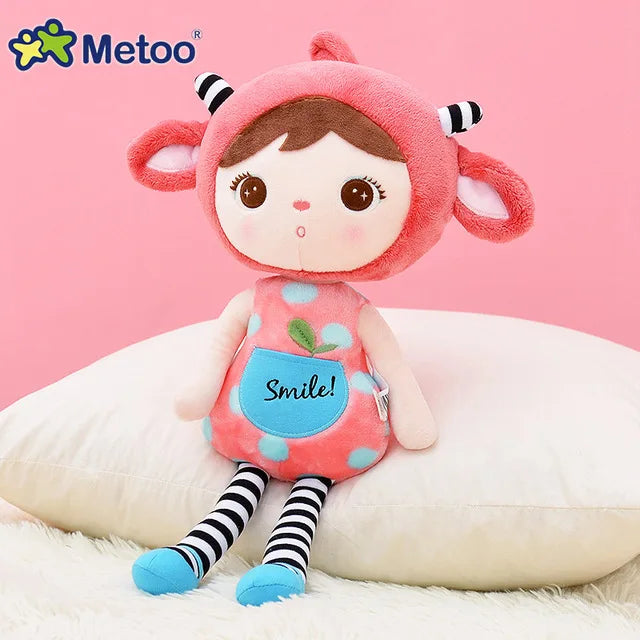 Metoo Doll Cute Cartoon Girls Baby Soft Plush Stuffed Toys Kawaii Sweet Animals For Kid Children Christmas Birthday Gift