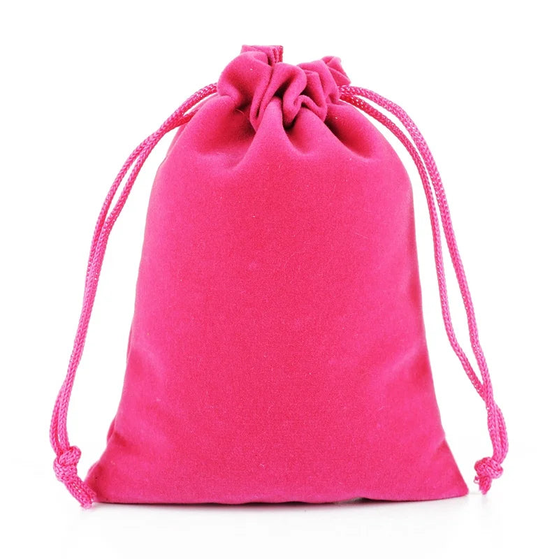 100Pcs/lot 5*7cm Velvet Drawstring Pouch Bag with Jewelry Bag Christmas Wedding Gift Bags & Pouches With Velvet bags wholesale